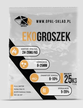 Ekogroszek kaloryczność 24-26 mj/kg 1000 kg