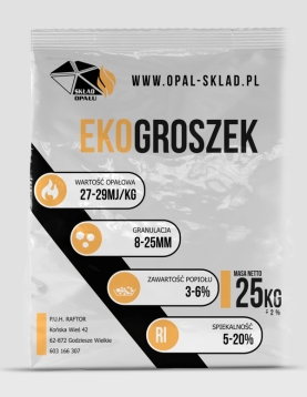 Ekogroszek kaloryczność 27­-29 mj/kg 1000 kg